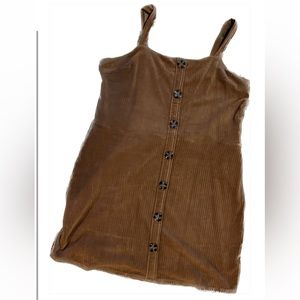 Overall Button Up Dress